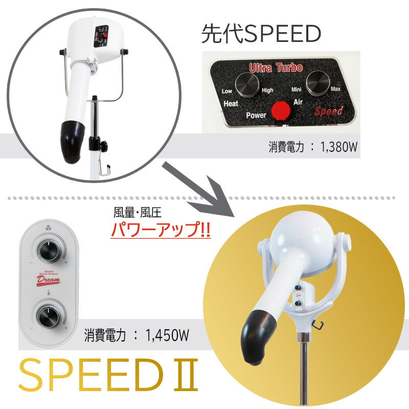【プロ仕様】ペット スタンドドライヤー ドリーム産業 ウルトラターボ SPEED2 樹脂脚 犬猫 業務用 トリミング