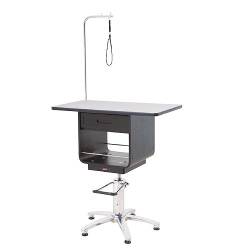 DORIBEAU Wooden Born Hydraulic Table Brown / Black