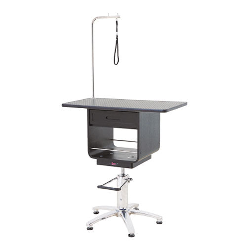 DORIBEAU Wooden Born Hydraulic Table Brown / Black