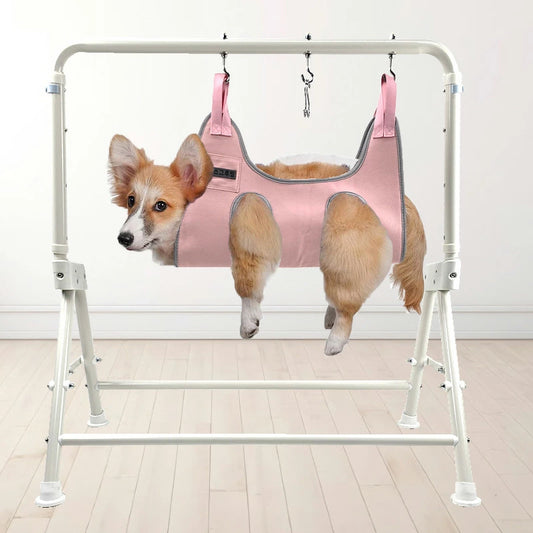 【送料無料】HEDYS GROOMING ハンモックケアセット ペットハンガー トリミング グルーミング 小型犬 中型犬 吊り下げ 暴れ防止 爪切り 歯磨き 耳掃除 バリカン