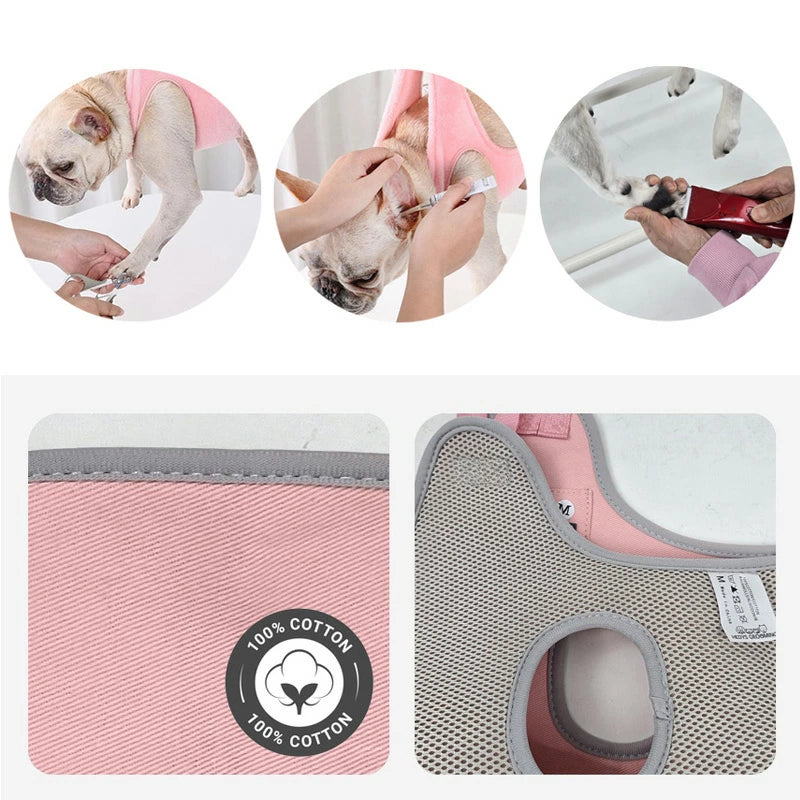 【送料無料】HEDYS GROOMING ハンモックケアセット ペットハンガー トリミング グルーミング 小型犬 中型犬 吊り下げ 暴れ防止 爪切り 歯磨き 耳掃除 バリカン