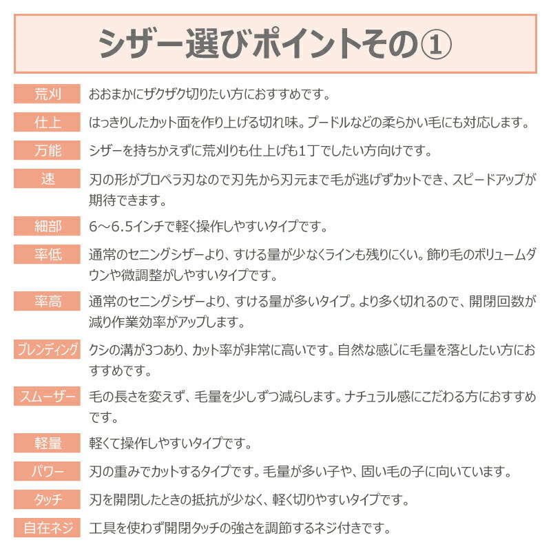 【プロ仕様】トリミングシザー セニング スキ ドリーム産業 mini30 仕上げ 軽量 細部 ペット用 ハサミ 犬猫