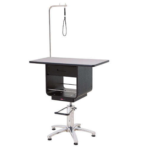 DORIBEAU Wooden Born Hydraulic Table Brown / Black